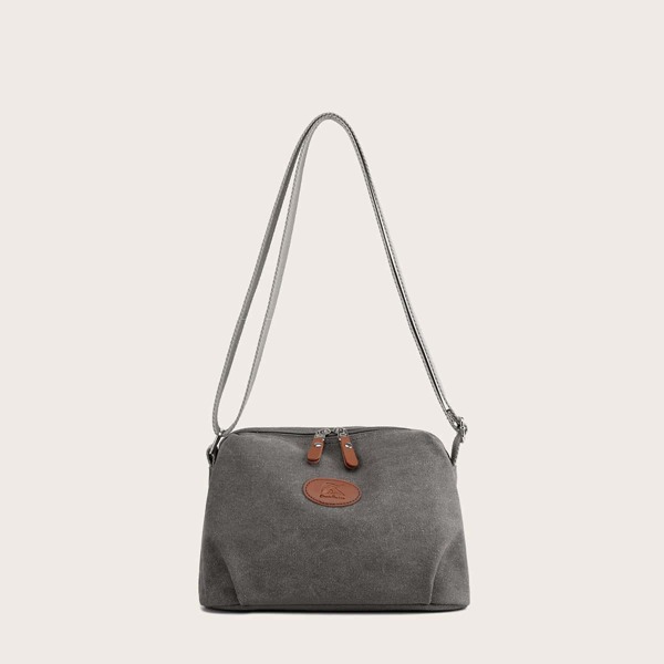 

Canvas Crossbody Bag, Grey