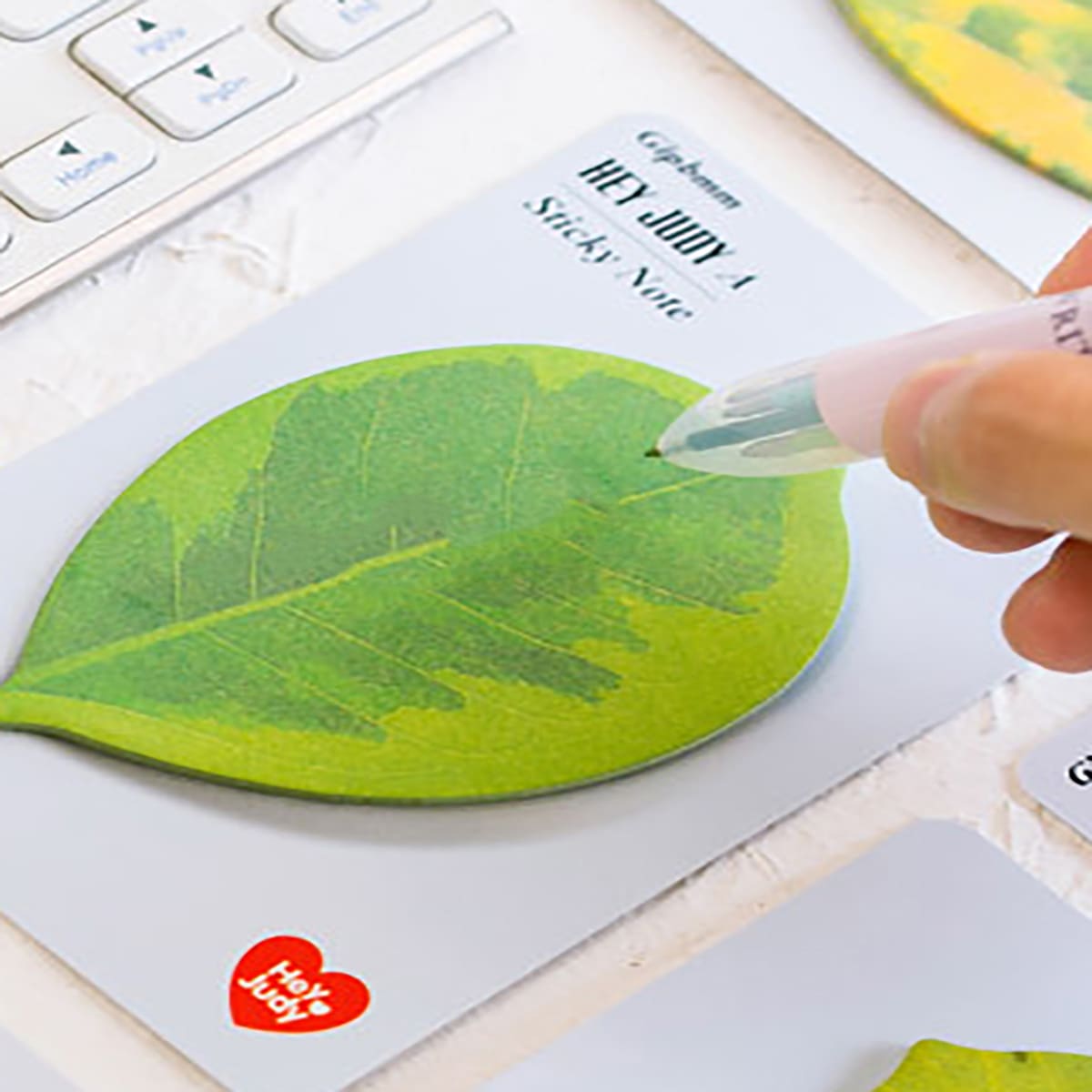 

1pc Leaf Sticky Note, Multicolor