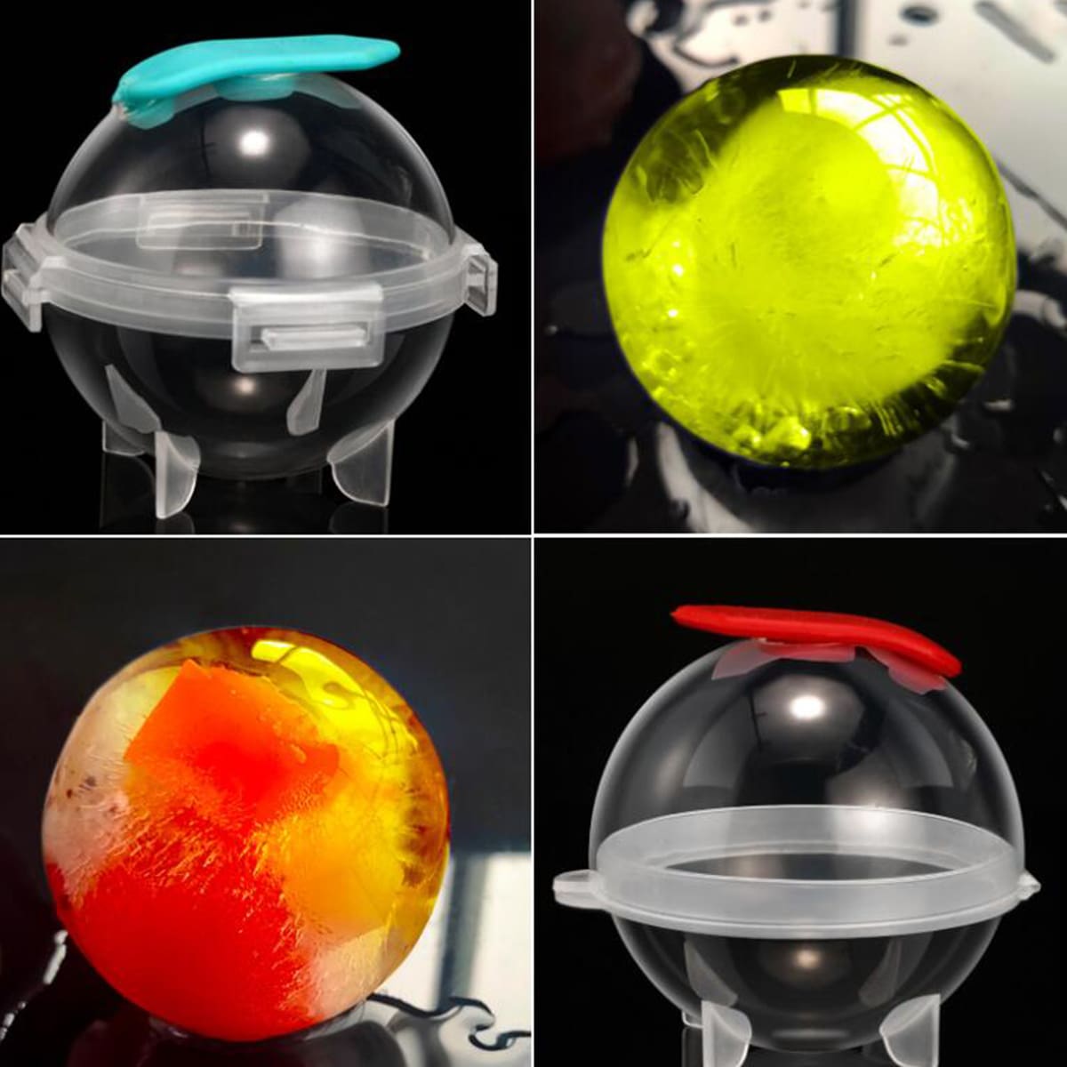 

3pcs Ice Ball Mold, Multicolor