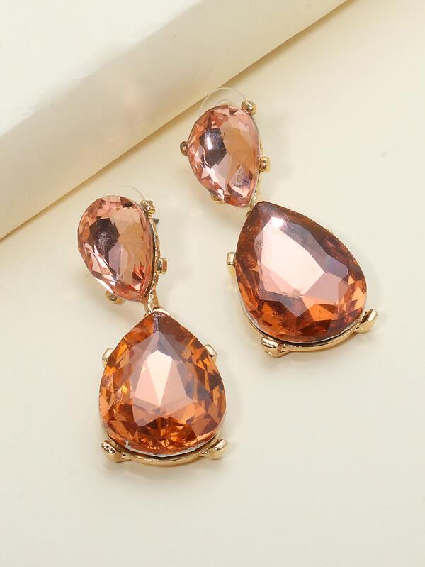 Water Drop Decor Earrings SHEIN USA