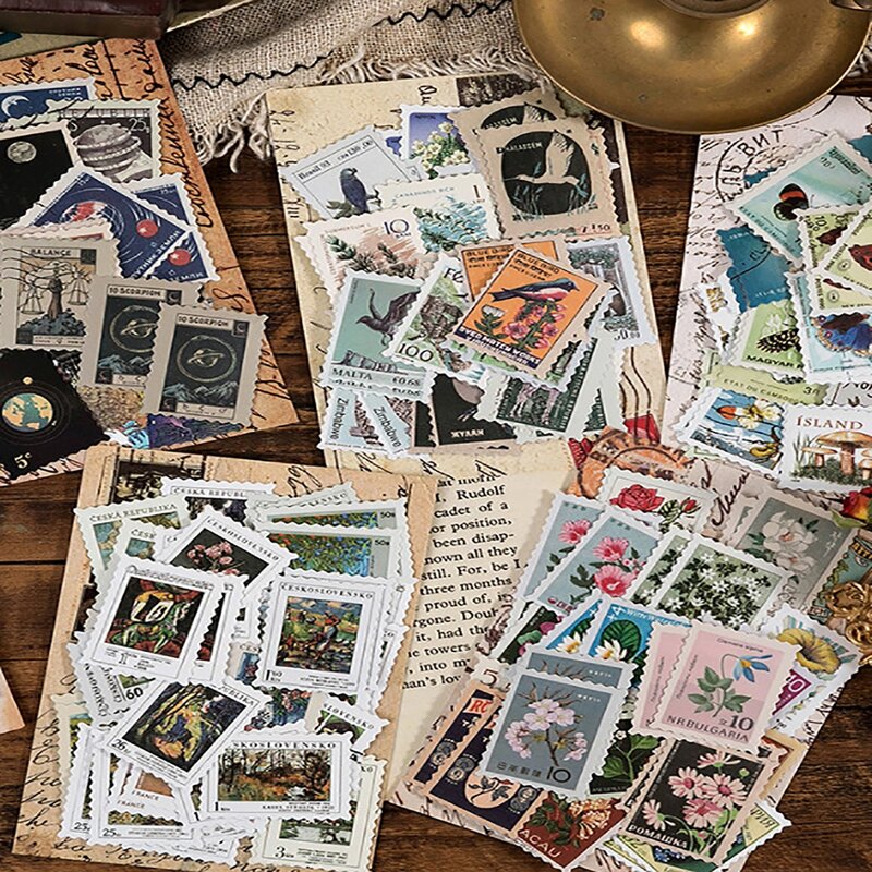 

46pcs Stamp Sticker, Multicolor