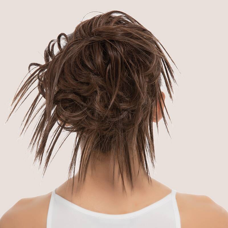 

Chicken Tail Hair Ring Wig, Brown