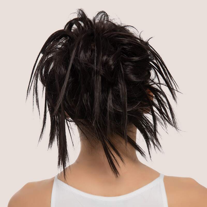 

Chicken Tail Hair Ring Wig, Black