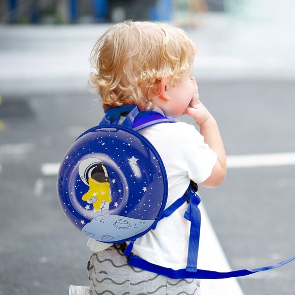 

Kids Cartoon Astronaut Print Circle Bag, Blue