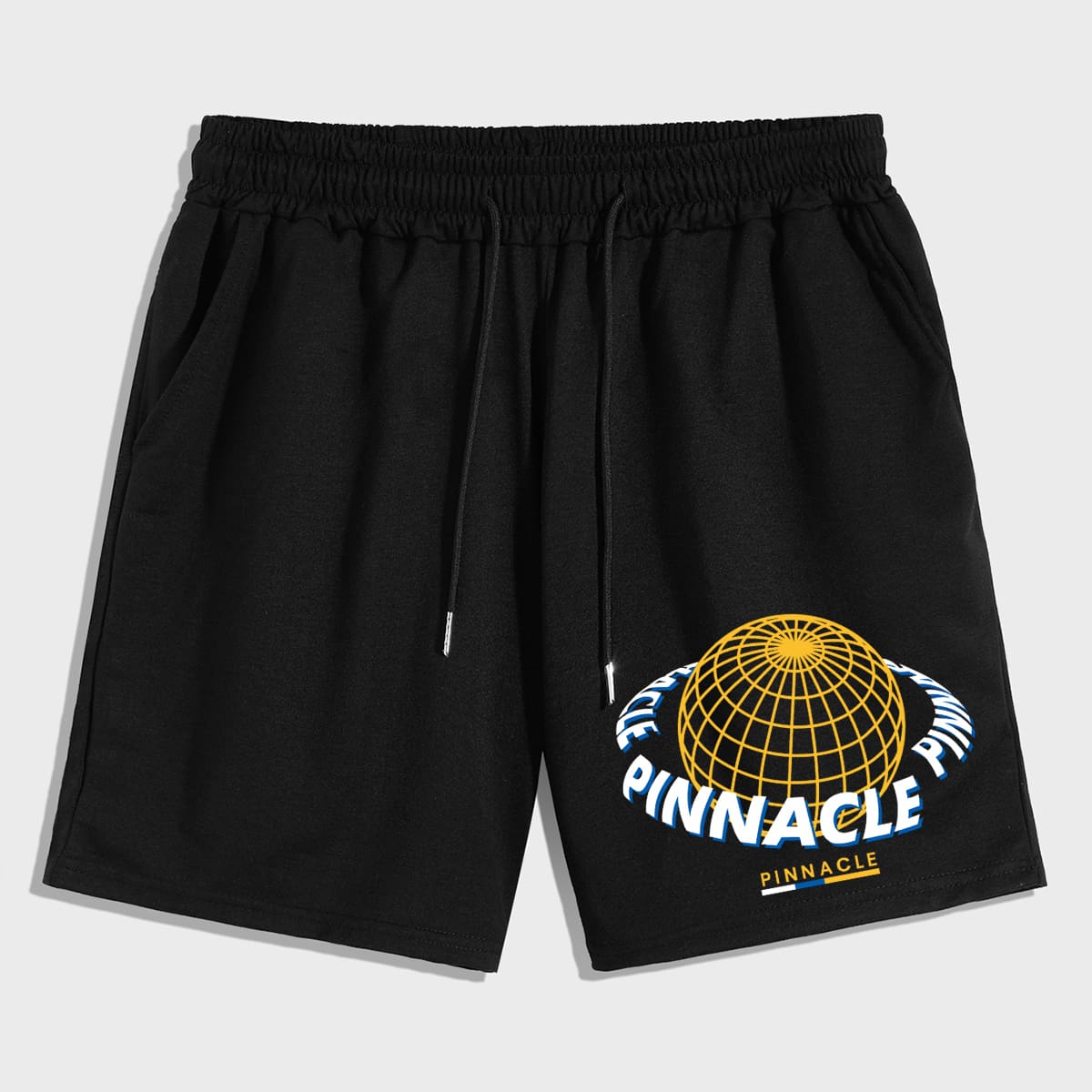 

Guys Letter Graphic Drawstring Shorts, Black