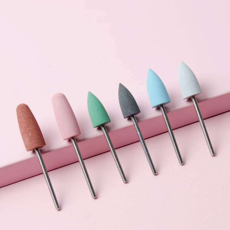 

6pcs Nail Grinding Head, Multicolor