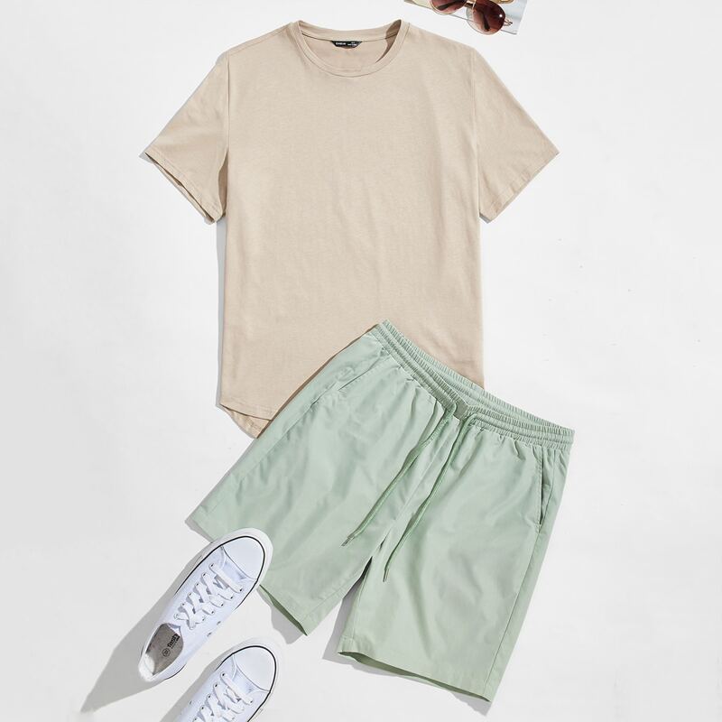 

Guys Round Neck Tee & Shorts Set, Multicolor