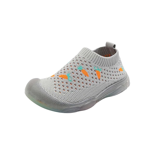 

Toddler Boys Carrot Pattern Knit Running Shoes, Grey