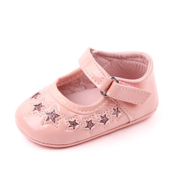 

Baby Girl Glitter Star Detail Flats, Pink