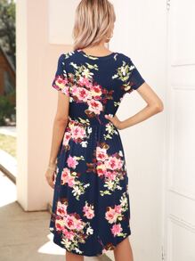 DEARCASE 圓領印花連衣裙 - 彩色 - 查看 2