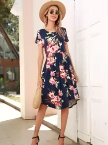 DEARCASE 圓領印花連衣裙 - 彩色 - 查看 3