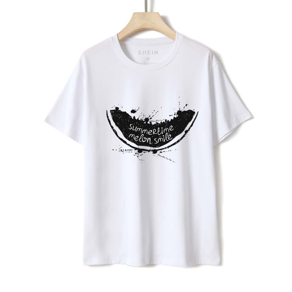 

Letter Graphic Short Sleeve Tee, White
