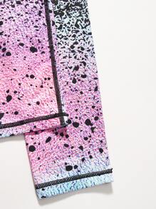 Easithlete 3入組飛濺繪畫運動胸罩和背心上衣和緊身褲