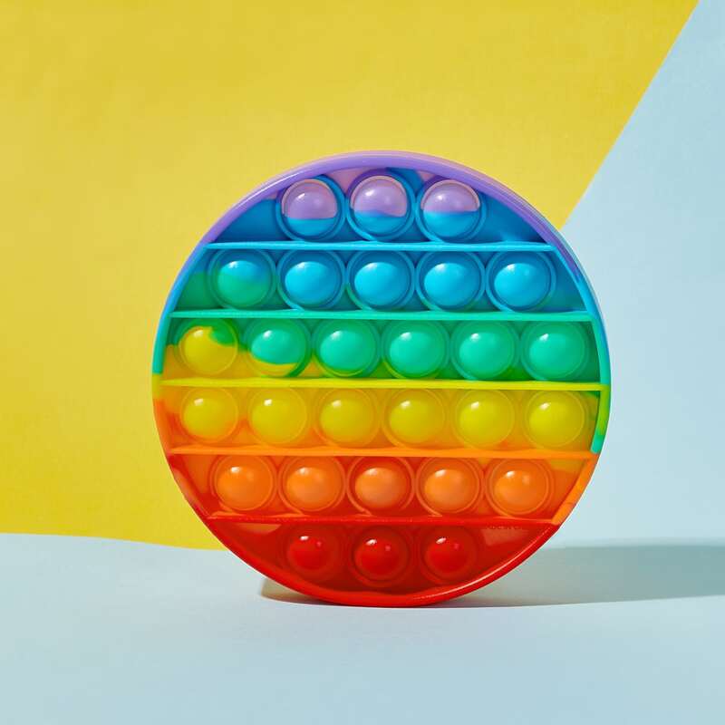 

1pc Round Push Bubble Toy, Multicolor