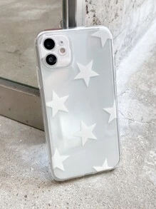 Transparent Phone Case With Star Design, Compatible With IPhone, Galaxy And Other Smartphones - Clear - View 2