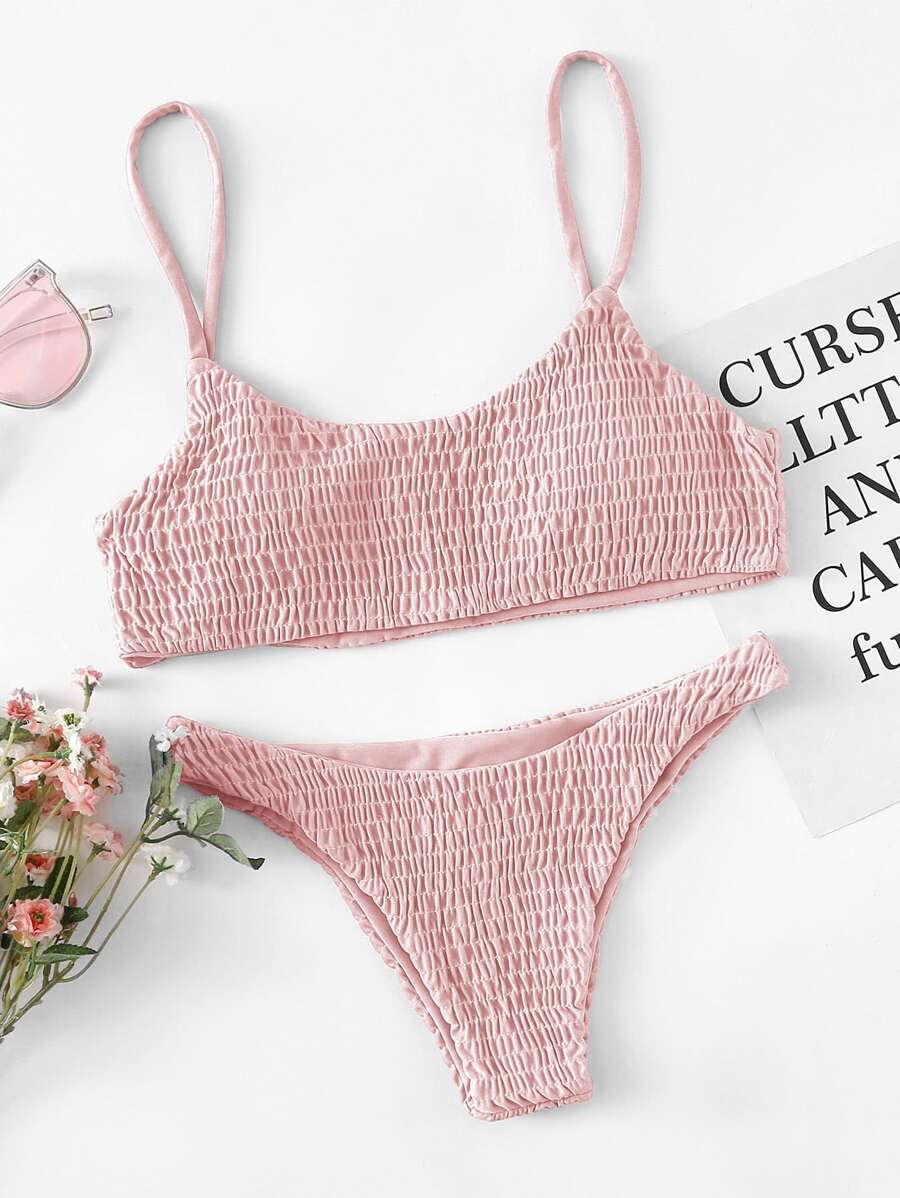 Bikini trơn cho chuyến đi biển mùa hè - Màu Hồng baby - Xem 1