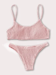 Bikini trơn cho chuyến đi biển mùa hè - Màu Hồng baby - Xem 4