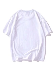 Manfinity 男士中文字母和閃電圖案T恤