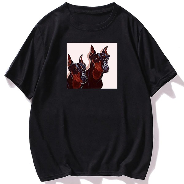 

Men Dog Print Tee, Black