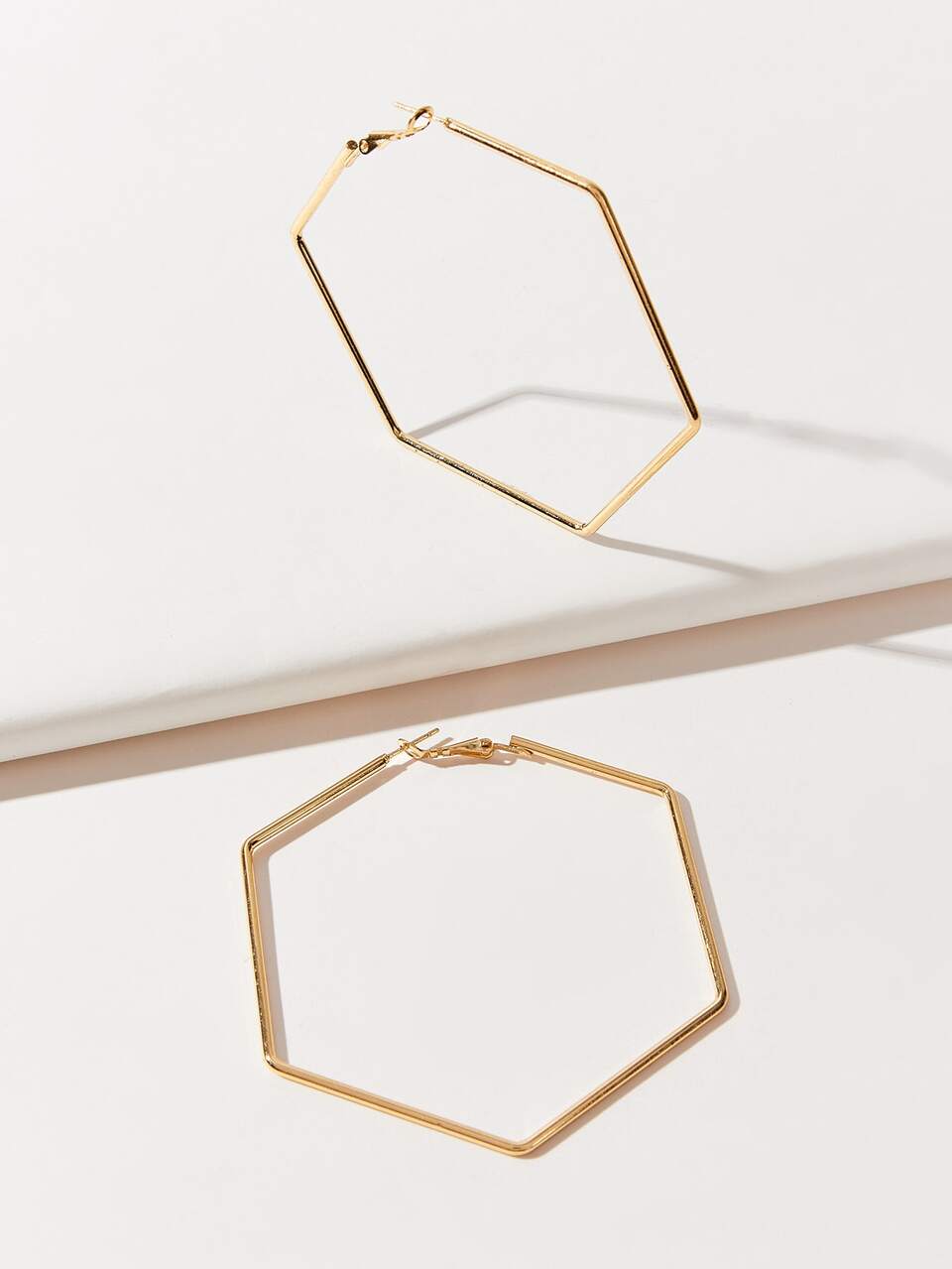 Geo Design Hoop Earrings
