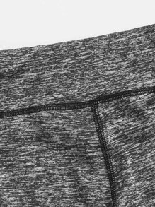 SHEIN Girls Contrast Stitch Cycling Shorts - Dark Grey - View 3