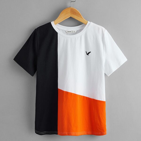 

для мальчиков Футболка с принтом орла Контрастный, Многоцветный