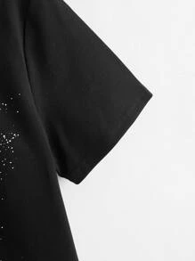 SHEIN Boys Horse Print Tee - Black - View 4
