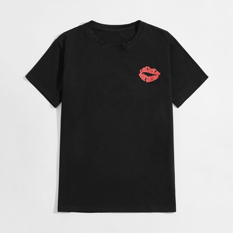 

Guys Letter Graphic Tee, Black