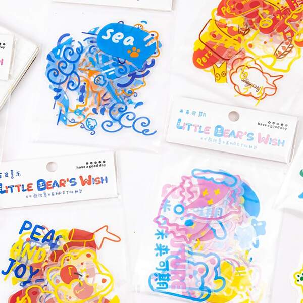 

45pcs Cartoon Graphic Random Sticker, Multicolor