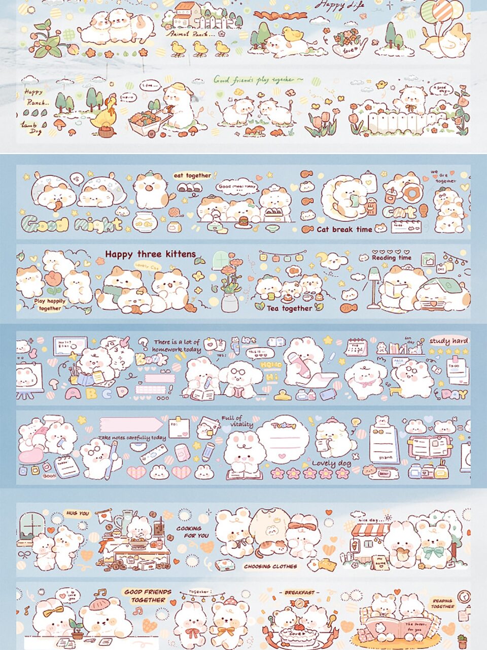1roll Cartoon Graphic Random Decorative Tape
