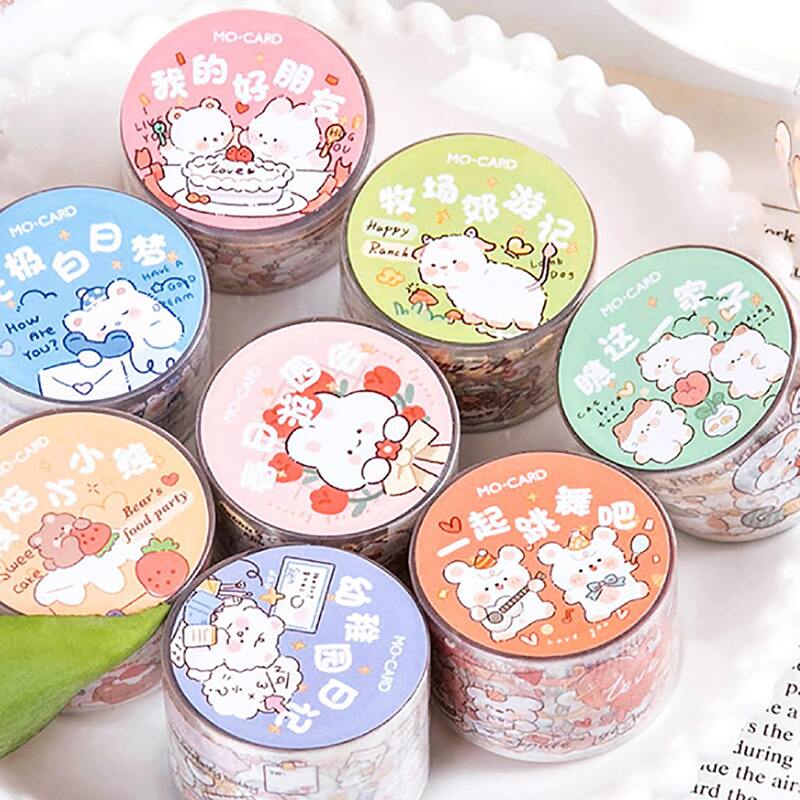 

1roll Cartoon Graphic Random Decorative Tape, Multicolor
