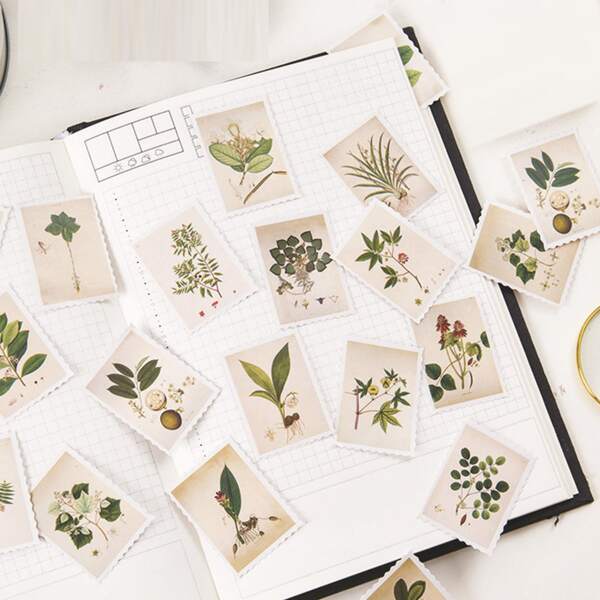 

45pcs Plants Pattern Random Sticker, Multicolor