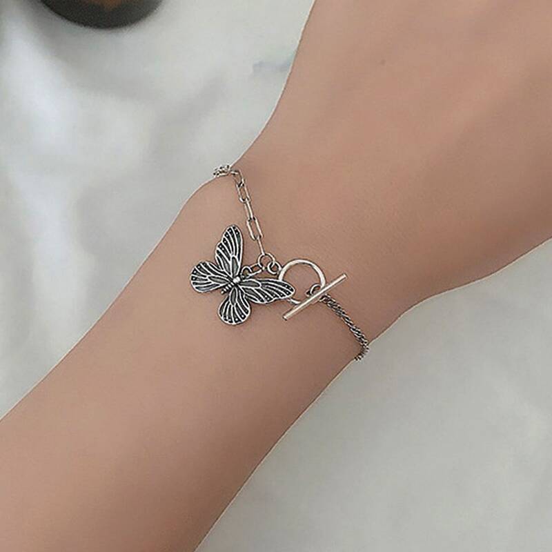 

Butterfly Chain Bracelet, Silver