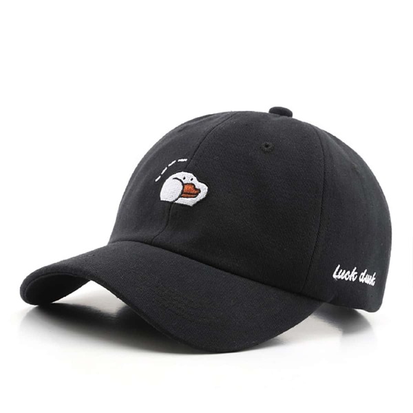 

Cartoon Duck Embroidered Baseball Cap, Black