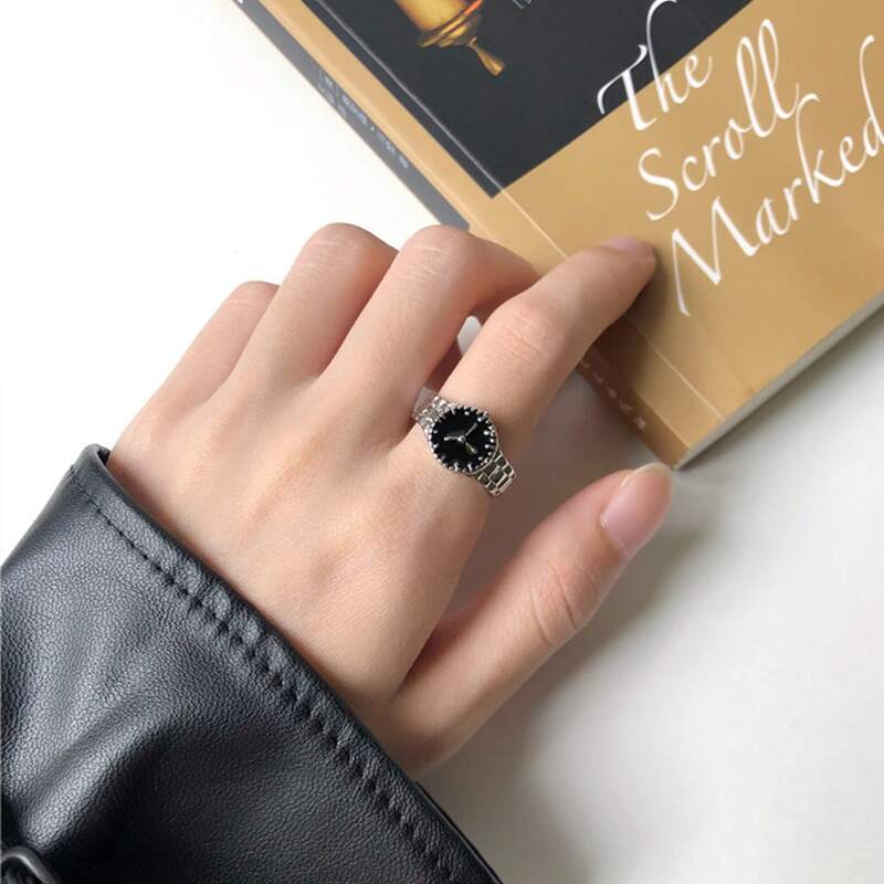 

Watch Design Ring, Silver