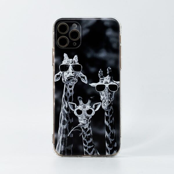 

Giraffe Pattern Phone Case, Black and white