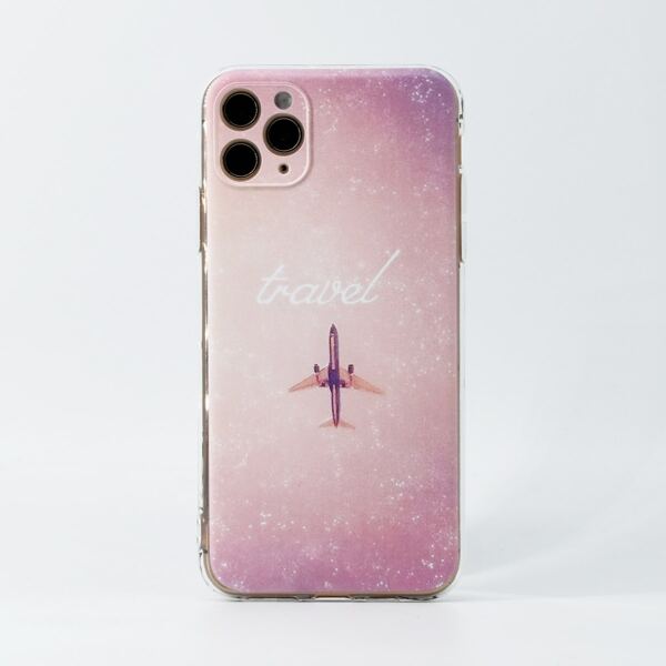 

Plane Pattern Phone Case, Pink
