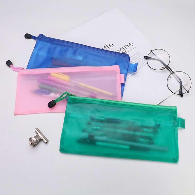 

1pc Random Solid Color Minimalist Pencil Case, Multicolor
