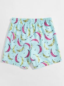 Manfinity 男士香蕉圖案泳裝短褲 - 彩色 - 查看 2