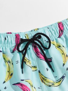 Manfinity 男士香蕉圖案泳裝短褲 - 彩色 - 查看 4