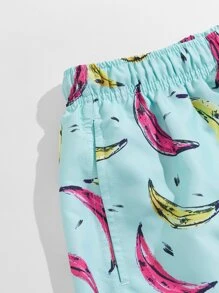 Manfinity 男士香蕉圖案泳裝短褲 - 彩色 - 查看 5