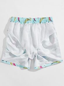 Manfinity 男士香蕉圖案泳裝短褲 - 彩色 - 查看 6