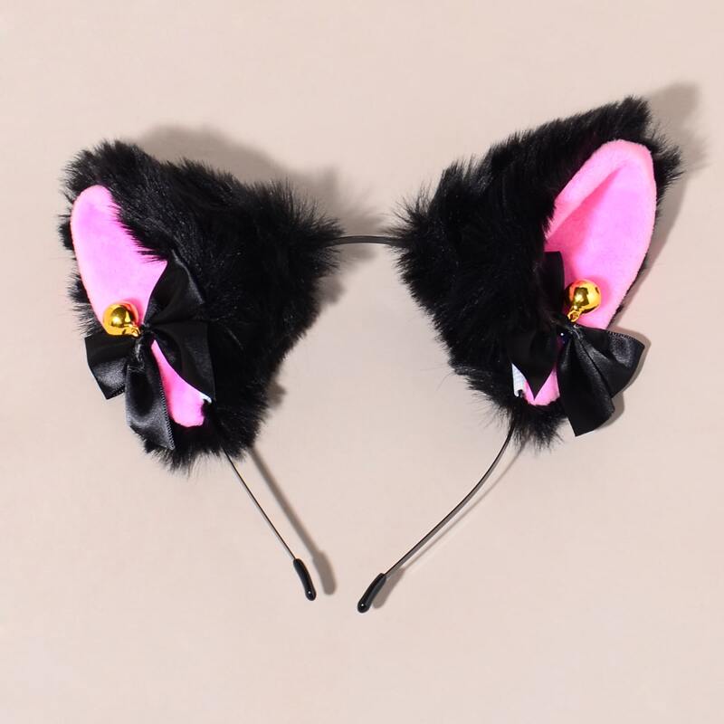 

1pc Fluffy Ears Headband, Multicolor