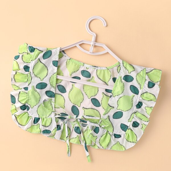 

Lemon Print Fake Collar, Green