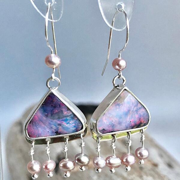 

Faux Pearl Design Drop Earrings, Multicolor