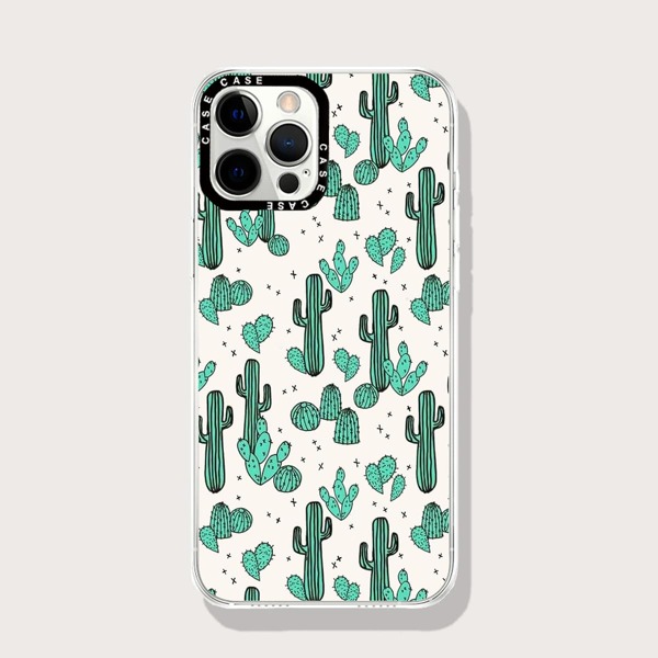

Cactus Pattern Phone Case, Clear