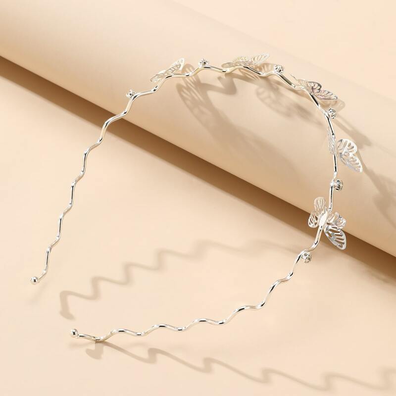 

Butterfly Decor Headband, Silver