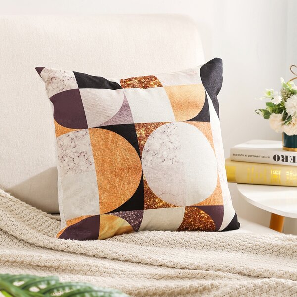 

Geometric Pattern Cushion Cover Without Filler, Multicolor