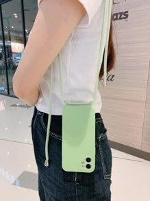 Silicone Phone Case With Lanyard - Green - View 2