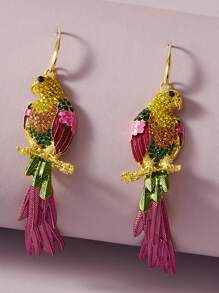 水鑽動物設計耳墜 - 彩色 - 查看 1